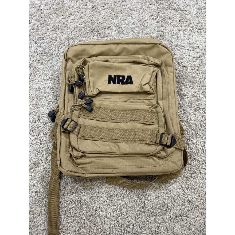 NRA Tactical Backpack Range Hunting Bag Storage Bag Desert Tan Khaki‎ Military
